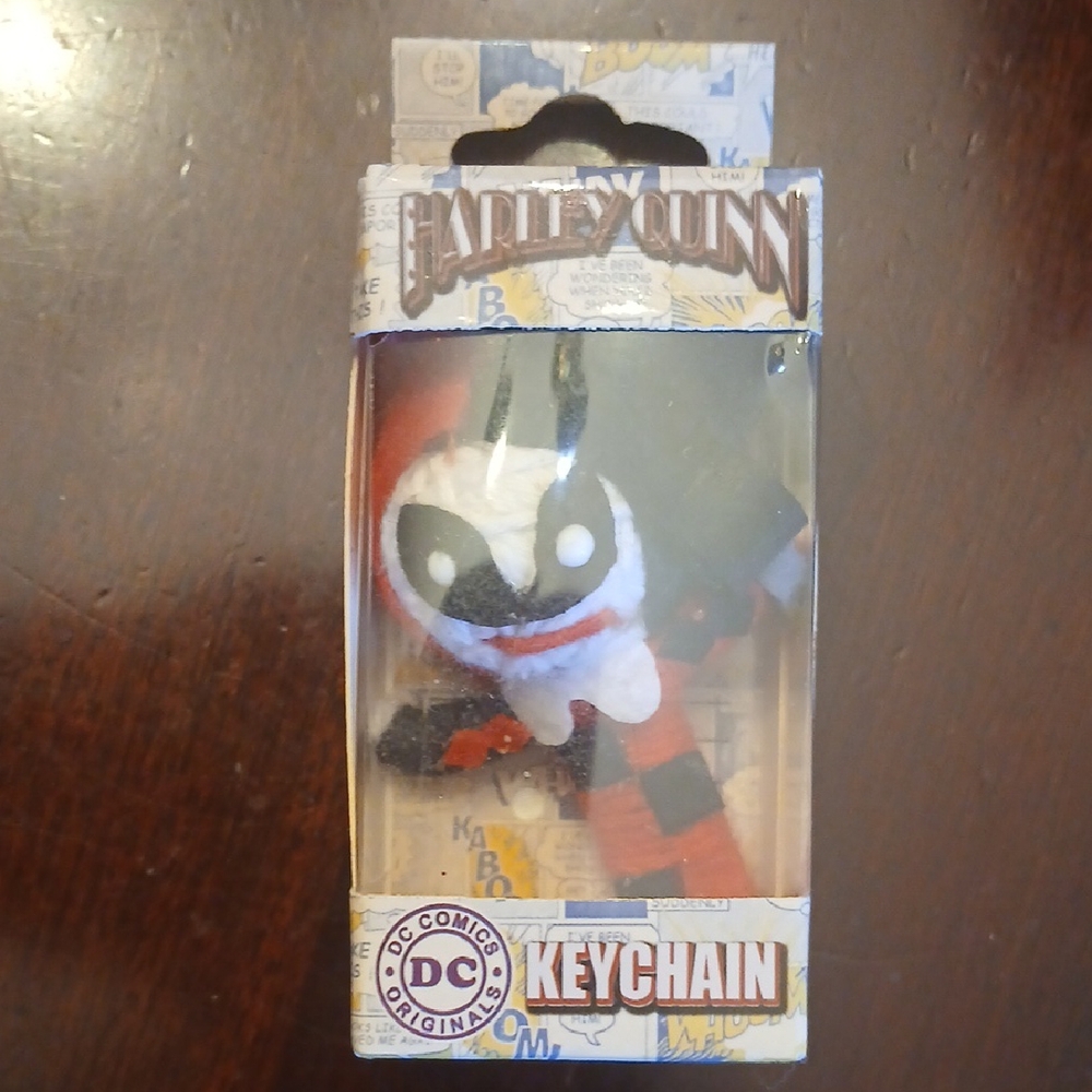 Harley Quinn Voodoo Doll Keychain - Red and Black New In Box Halloween